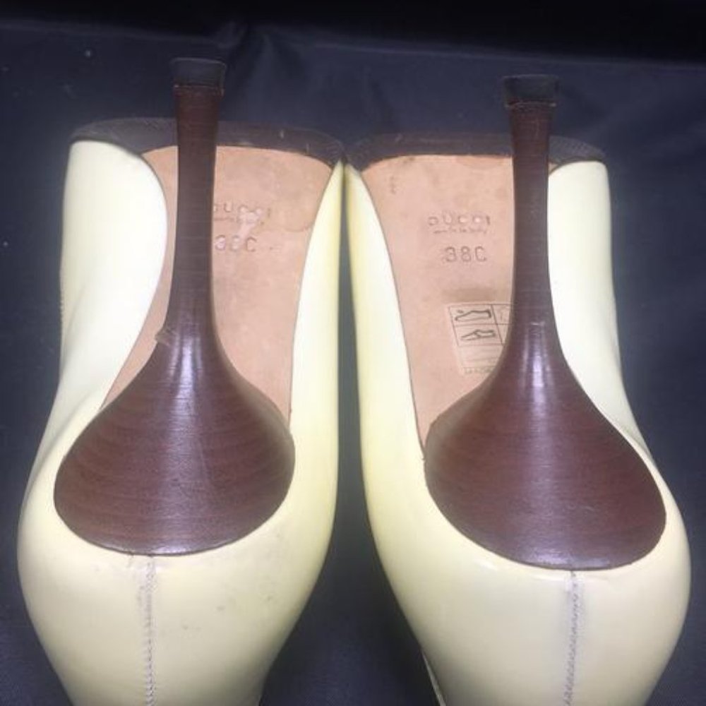 Gucci Yellow Patent Leather Pumps - Picture 8 of 12